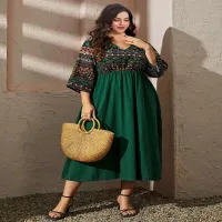  V-neck big swing kurti